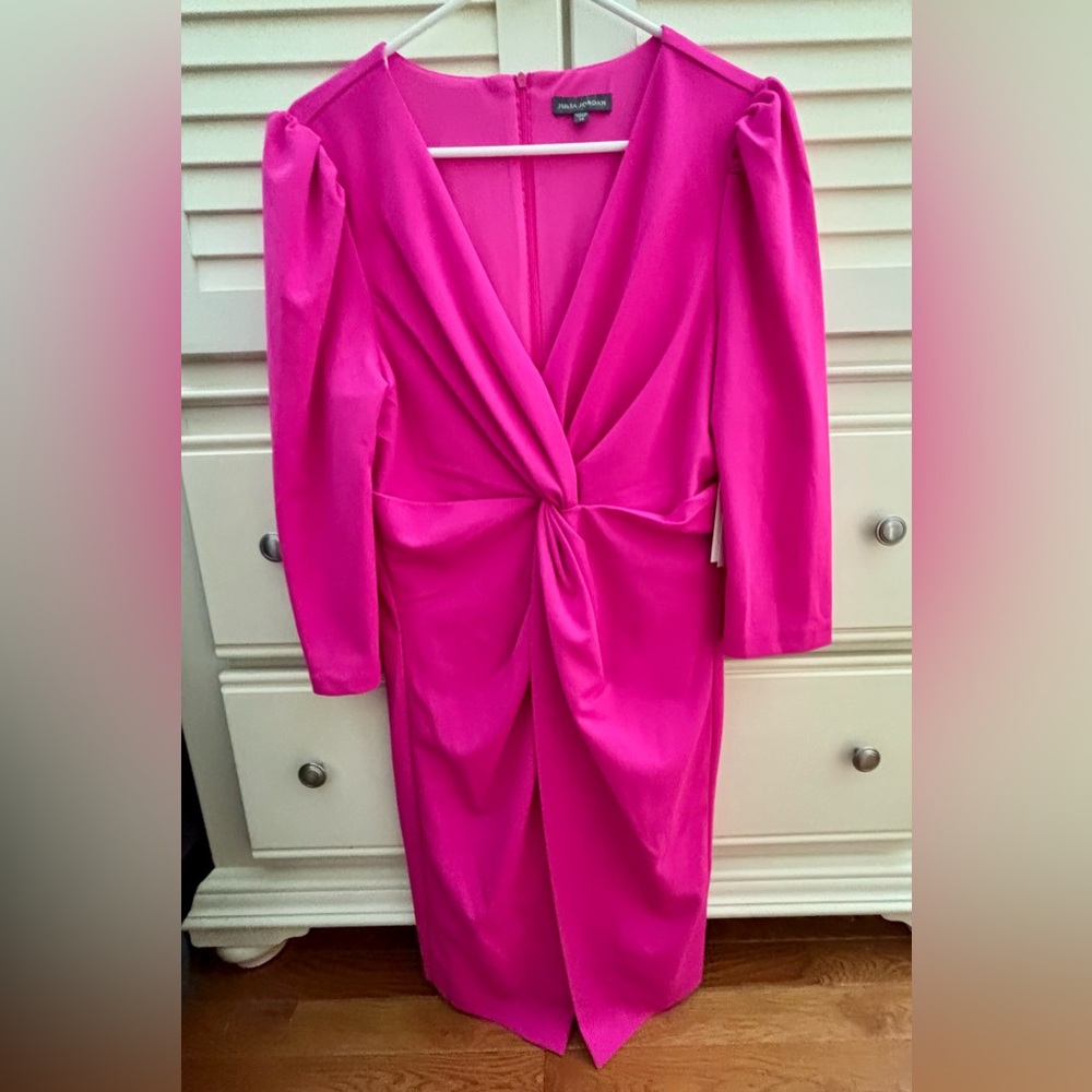 NWT Julia Jordan Vibrant Pink Long Dress Size 14